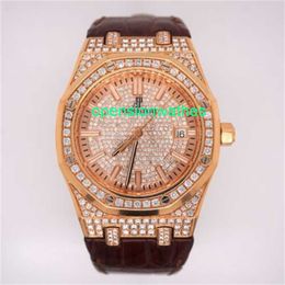 AP Luxury Watches Men's Automatic Watch Audemar Pigue Royal Oak Rosegold CM Jumbo "39 mm de diamant FNRC