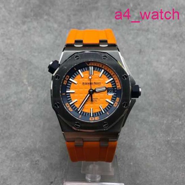 AP Machinery Wrist Watch Royal Oak Offshore Series Blue Plate Rubber Band Automatic Mechanical Mens Precision Steel Material Diamètre 42mm Luxury Watch