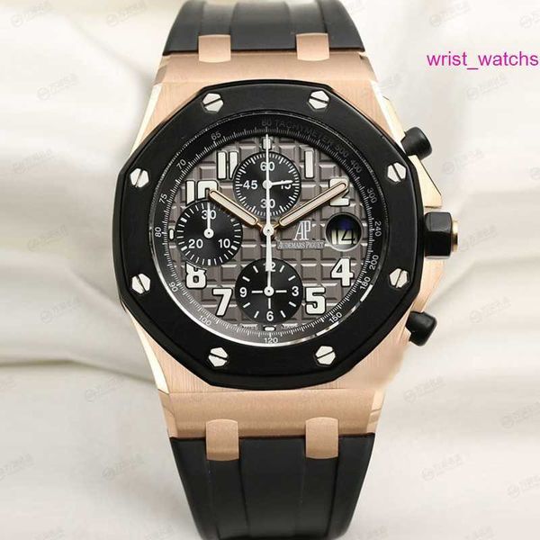 Reloj de pulsera mecánico AP Royal Oak Offshore Series Reloj mecánico automático para hombre con sincronización en oro rosa de 18 quilates Reloj de segunda mano Reloj de lujo para hombre 25940