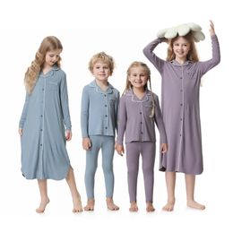 AP Modal Butter Soft PJ Familie Matching kleding Kinderen jongens meisjes voorjaar zomercasual kleding 240403