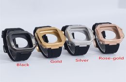 AP Modified Integrated Acier Cadre Cover Cover Bracelet Bracelet Band Band Silicone Band Fit Iwatch Series 8 7 6 SE 5 4 For Watch 44 45 mm bracelet9705973