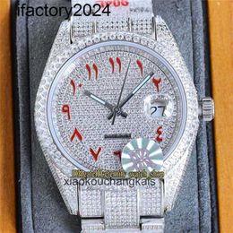 Ap Moissanite Herenhorloges Automatische Vvs Zilveren Diamanten Passeren Test Automatisch uurwerk Eternity Sieraden Horloges RRF Nieuwste producten 126334 126331 126333 Rood A