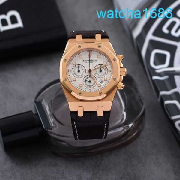 AP Movement Wrist Watch Royal Oak Automatic Mechanical Mens Watch 26022or.OO.D088CR.01 White Plate 18K Rose Gold