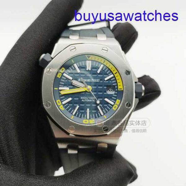 AP Mouvement au poignet Regarder Royal Oak Offshore Series 15710st.OO.A027CA.01 Watch Quarter Yellow 42mm Mens Watch Complete Set