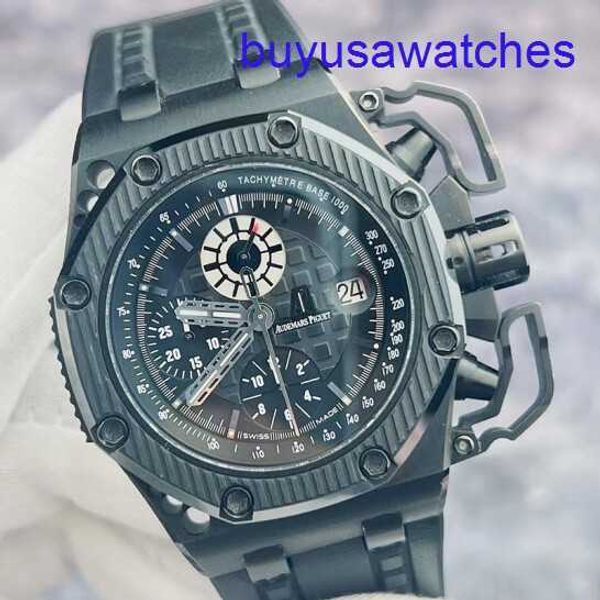 AP Mouvement au poignet Regarder Royal Oak Offshore Series 26165 Édition limitée Black Ceramic Titanium Material Rare and Good Item