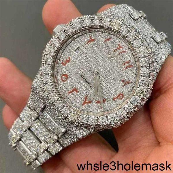 AP Pak1 2024autre montre-bracelet Sparkle Ice Out Pave Setting Vvs Diamond Watch pour hommes en acier inoxydable matériel dans la marque de mode