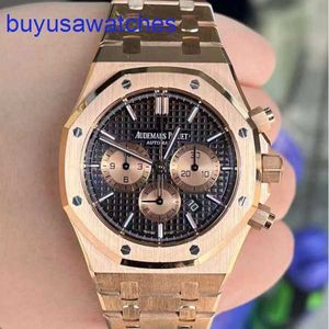 AP Pilot Pols Watch Epic Royal Oak Series 26331or Rose Gold Coffee Dial Mens Fashion Leisure Business Sports Chronograph Mechanical Watch