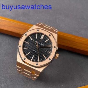 AP Pilot Wrist Watch Royal Oak Series 15400or Rose Gold Black Plate Mens Business Fashion Leisure Automatic Mechanical Watch