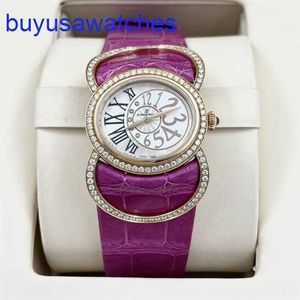 AP Pilot Wrist Watch Women's Millennium Series 18K Rose Gold Original Diamond Manual Mécanical Watch Luxury Swiss Watch 28 mm Diamètre 77226OR.ZZ.A012SU