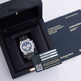 AP Swiss Luxury Watch Ap Royal Oak Series 26331st Chronographe Blue Face Montre de précision pour homme en acier automatique mécanique Suisse célèbre montre de luxe petit acier Ki DJNY