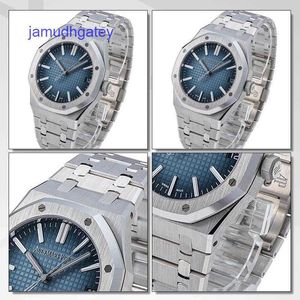 Ap Montre de luxe suisse Audemar Pigut Montre mécanique automatique de loisirs multifonctionnelle pour hommes Bracelet en acier argenté simple et à la mode