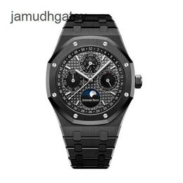 Ap Swiss Luxury Watch Epic Royal Oak Series 41mm Automatic Mechanical Calendar Black Ceramic Men's Watch 26579ce