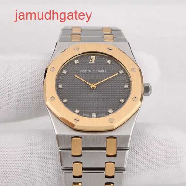 Ap Swiss Luxury Watch Royal Oak 56175 Montre de précision en acier/mouvement à quartz 18 carats 33 mm pour femme