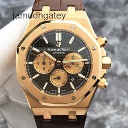 AP Swiss Luxury Watch Royal Oak Series Reloj para hombre 26331 o esfera color café con indicador de fecha y función de sincronización Reloj mecánico automático de 41 mm 19 Juego completo