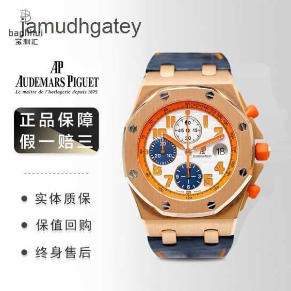 Ap Swiss Luxury Watch Montre pour homme Royal Oak Off Shore 26217or Montre mécanique automatique Or rose Timing 42 mm Jeu de cartes vierges 13 ans) Ls7j