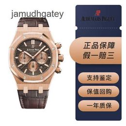 Ap Relojes de pulsera de lujo suizos Epic Royal Ap Oak Series Reloj para hombre 26331 o esfera de color café con visualización de fecha y función de sincronización Reloj mecánico automático de 41 mm J3R1