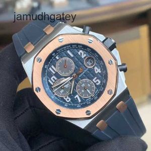 Ap Zwitserse luxe polshorloges Epic Royal AP Oak Offshore-serie 26471sr Kamer goud Blauwe plaat Baoqilai Limited Edition Heren chronologische mode Vrije tijd Zakelijk PN