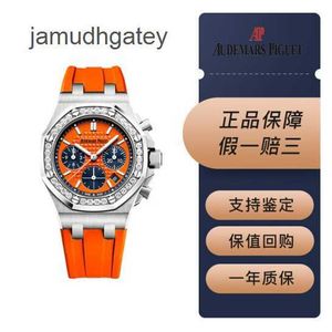 Ap Relojes de pulsera de lujo suizos Epic Royal Ap Oak Offshore Series 26231st Reloj para hombre Esfera naranja Acero refinado Diamante original 37 mm Reloj mecánico automático 19 XE0O