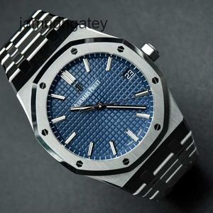 Ap Swiss Relojes de pulsera de lujo Reloj para hombre Serie Royal Oak 15500ST Placa azul de acero de precisión 41 mm de diámetro Reloj mecánico automático de ocio para negocios IW3V