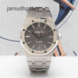 Ap Swiss Relojes de pulsera de lujo Reloj para hombre Serie Royal Oak 37 diámetros Acero de precisión Placa gris Indicación de fecha Reloj de pulsera mecánico automático 15450st CA9N