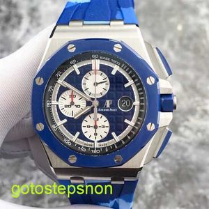 AP Tactische pols horloge Royal Oak Offshore Series 26400so blauwe keramische cirkel blauw gezicht witte timingschijf datum automatisch mechanisch horloge