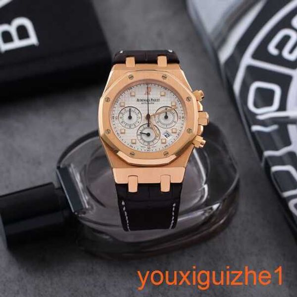 AP Timeless Wrist Watch Royal Oak Automatic Mechanical Mens Watch 26022or.OO.D088CR.01 White Plate 18K Rose Gold