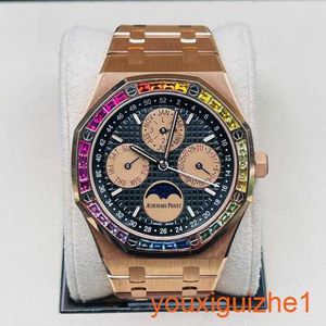 AP Timeless polshorloge Royal Oak Series 26614or Rainbow Plate Calendar Watch Mens Automatic Mechanical Watch Limited Watch