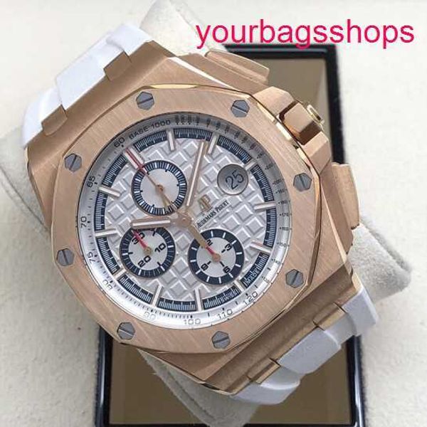 AP Titanium Wrist Watch Royal Oak Offshore 26408OR.OO.A010CA.01 MACHINERE AUTOMATIQUE 18K ROSE GOLD MENSIEPIÈRE