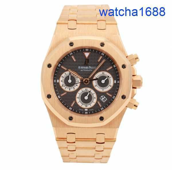 AP Tourbillon Wrist Watch Royal Oak Black Plate 18K Rose Gold Automatic Mechanical Mens Watch 25960OR.OO.1185OR.03