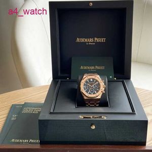 AP Tourbillon Wrist Watch Royal Oak Series 26715or Blue Disc 18K Rose Gold Business Automatic mécanique Unisexe Watch with Date et Timing Function Watch