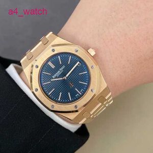 AP Tourbillon Wrist Watch Royal Oak Series 15202or Mens Watch Blue Disc 18K Rose Gold Business Loissine Automatic Mécanical Watch Date 39 mm Termissement