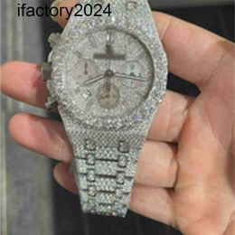 Ap Horloge Diamond Moissanite Iced Out Kan Test 3DAF Horloge 2023 Accepteren Maatwerk Uit VVS Bling Watch6MF14AO781SJL0CP
