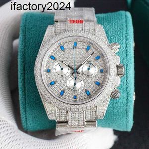 Ap Horloge Diamond Moissanite Iced Out Kan Test Horloge Heren 40MM Mechanisch Ladi Horloge Montre de Luxe Roestvrij staal Voor Mode Polshorloge Sport Han