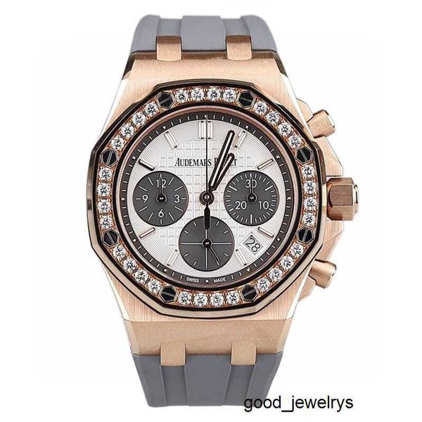 AP Watch Montre-bracelet en diamant Fonctionnelle Montre-bracelet Royal Oak Offshore 26231or Machines automatiques Bague extérieure pour femme Diamant original Or rose 18 carats Matériau complet