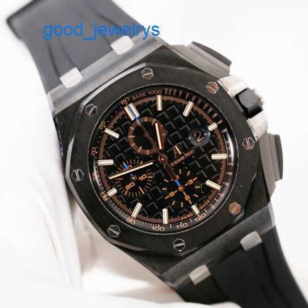 AP Watch Collection de montres populaires Epic Royal Oak Offshore 26405CE Montre suisse de renommée mondiale en céramique noire pour homme avec pointeur numérique fluorescent