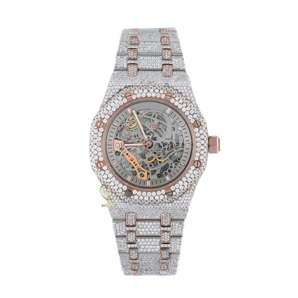 Ap Relojes Aps Factory Full Mosonite Diamond White Tter Trendy Charm Top Precio al por mayor indio personalizado