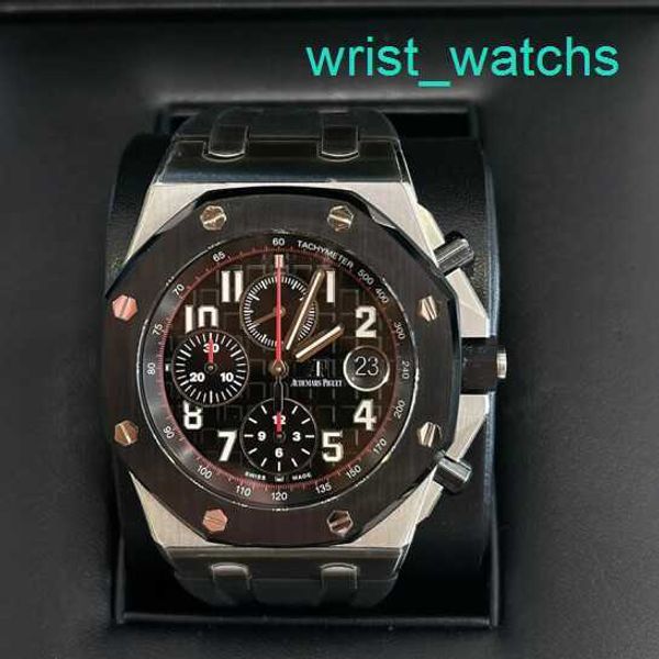 AP WRIST RELOJ CRONOGRO CRONOGRO REAL OAK OFFSHORE SERIE 26470SO Precision Ceramic Ring Vampire Timekeeping Fashion Fashion Machinery de deportes comerciales