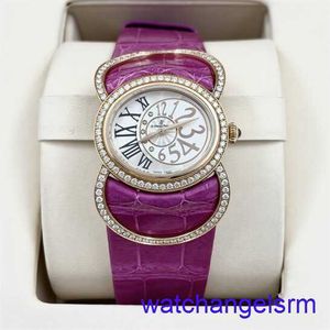 AP Wrist Watch Chronograph Women's Millennium Series 18K Rose Gold Original Diamond Manual Mécanical Watch Luxury Swiss Watch 28 mm Diamètre 77226OR.ZZ.A012SU