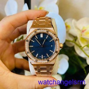 AP Wist Watch Chronograph Womens Royal Oak Series 77451or Machinerie automatique 18K Rose Gold Diamond Fashion Watch