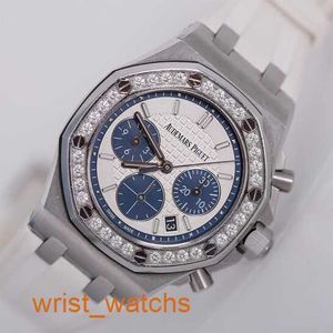 AP pols horloge Collection Epic 26231 Royal Oak Panda Face Dames Fine Steel Diamond Watch Automatisch machines Zwitserse horloge beroemde luxe horloge