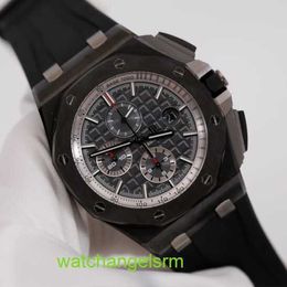 AP Montre-bracelet Collection Epic Royal Oak Offshore 26405CE Montre pour homme en céramique noire fluorescente pointeur numérique automatique mécanique montre de renommée mondiale horloge suisse