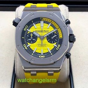 AP pols Watch Collection Mens Watch Royal Oak Offshore Series 42 mm dubbele ogen timing kleurplaat automatisch mechanisch casual mode luxe horloge