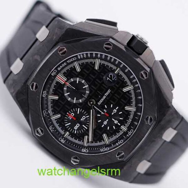 AP Montre-bracelet Collection Royal Oak Offshore 26400AU Montre pour homme Bague en céramique noire Carbone forgé Machines automatiques Montre de sport suisse Montre de renommée mondiale