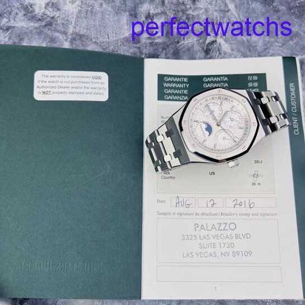 Collection AP Wrist Watch Royal Oak Series 26574ST CALENDAIRE DE CALENDAIRE DE LAGE MENSE MENS