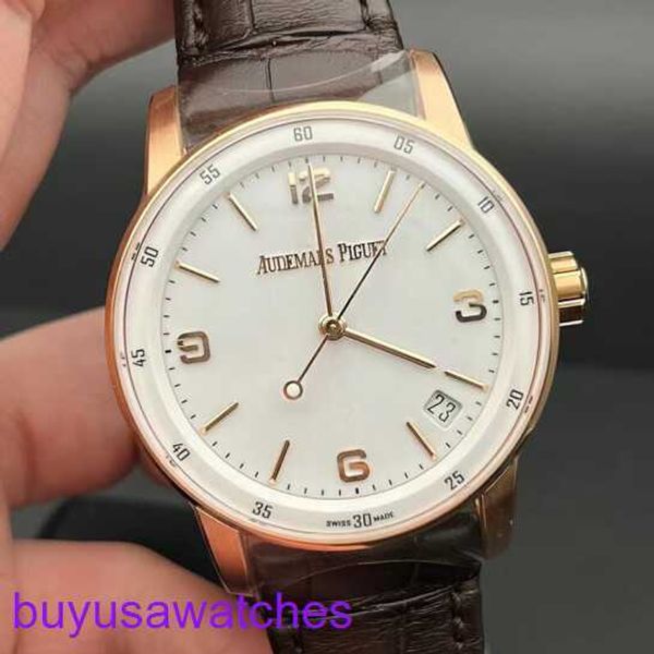 AP Wrist Watch Montre Code 11.59 Série 41 mm Automatique Mécanique Fashion Casual Mens Swiss Second Hand Watch 15210OR.O.O.A099CR.01 White Form Table