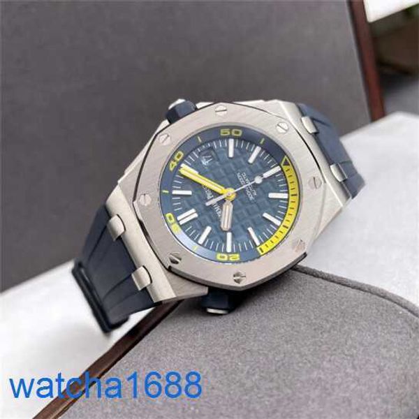 AP WRIST RELOD MONTRE ROYAL OAK OFFSHORE SERIE Mens 15710ST.OO.A027CA.01 MECÁNICO AUTOMÁTICO 42 mm Night Night Glow Reloj Certificado Certificado