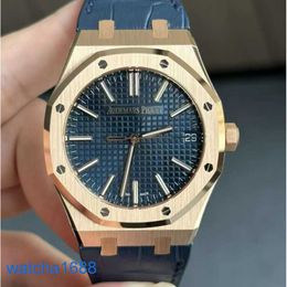 AP WRIP Watch Montre Royal Oak Series 15510or OO D315CR.02 Rose Gold Blue Plate Mens Fashion Leisure Business Watch