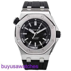 AP Wrist Watch Montre Royal Oak Series Black Plate 15710ST OO A002CA.01 Affichage du calendrier de disque noir Chronographe de machines automatiques