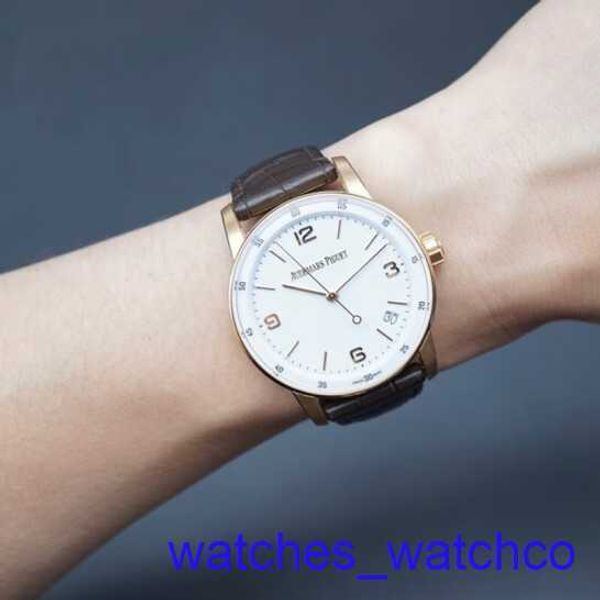 AP Wrist Watch Code de montre 11.59 Série 41 mm de diamètre automatique Machinerie Automatique Casual Men's Swiss Luxury Watch Clock 15210or.OO.A099CR.01 WHITE WATCH