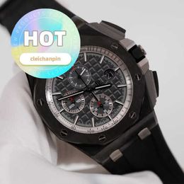 AP Reloj de pulsera Cronógrafo Epic Royal Oak Offshore 26405CE Hombre Cerámica negra Fluorescente Digital Puntero Automático Mecánico Reloj mundialmente famoso Reloj suizo